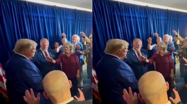 Gündem olan anlar! Trump destekçileri tarafından böyle kutsandı
