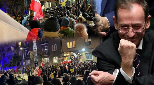 Cumhurbaşkanının yetkisi geçersiz sayıldı, polis Cumhurbaşkanlığı Sarayı'nı bastı! Polonya'da kaos görüntüleri: 'Siyasi intikam' gerginliği zirve yaptı
