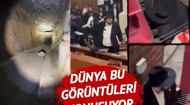 Sinagogda 'gizli tünel' krizi: Bebek pusetinden kan lekelerine inanılmaz detaylar! Yahudi grupla polis arasında arbede çıktı