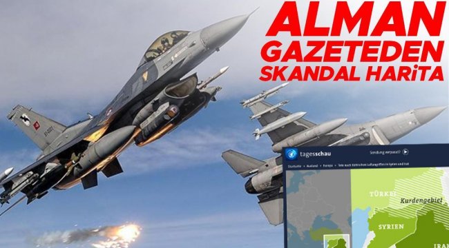 Türkiye'nin hava harekatı dünyada manşet... Alman gazeteden skandal harita