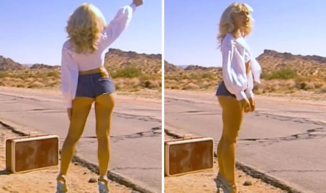 Kısa şortuyla çölde video çeken ünlü şarkıcı sosyal medyayı salladı